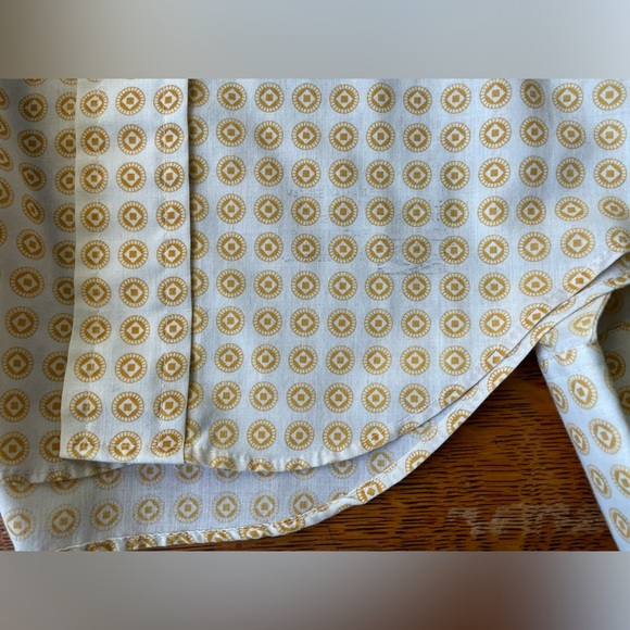 Vintage 1970s Men’s Arrow Getaway Long Sleeve Button Down Size Large Yellow Gold - Picture 16 of 16